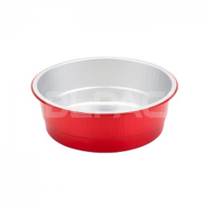 Disposable color printed coated aluminum foil cup oven bakery Udon noodle ramen soba container mould food tray bowl restaurant