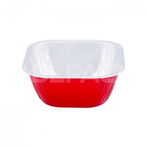 Disposable Aluminum Foil pancake Bread Bakery mould Container with PET Lid Food Grade microwave Safe restaurant takeout package