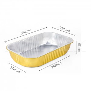 Disposable Takeaway Sealing machine aluminum Foil fast Food lunch dinner Container packaging restaurant for kitchen ready meal