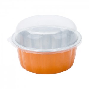 AP630 series pumpkin shape Lacquered Smoothwall Aluminum Foil Container for Bakery Catering restaurant takeout tray