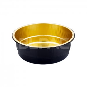 Disposable color printed coated aluminum foil cup oven bakery Udon noodle ramen soba container mould food tray bowl restaurant